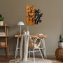 Wallity Coffee First Escultura de pared en nogal y negro